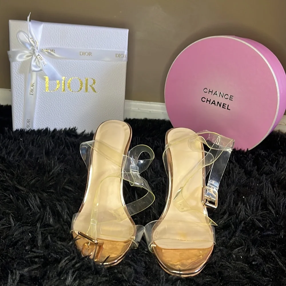 Rose gold transparent heels - Picture 4 of 4